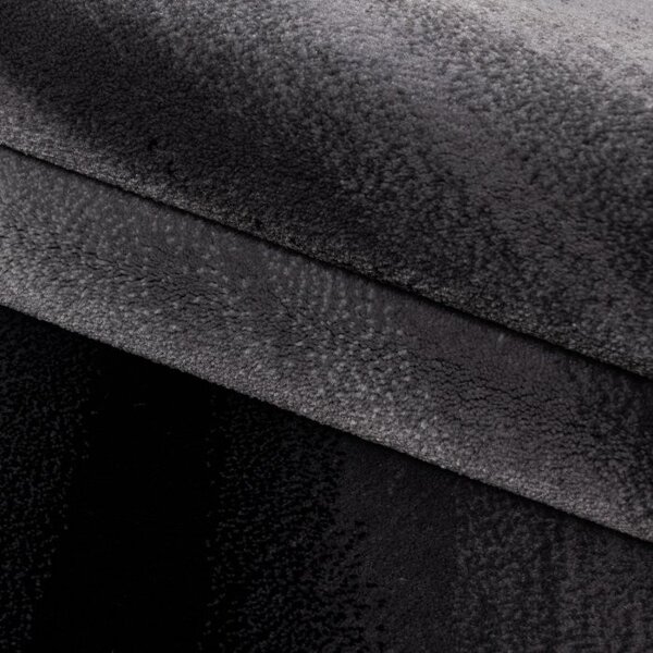Ayyildiz, Kusový koberec Miami 6630 black, 80x300, šedá, kancelář