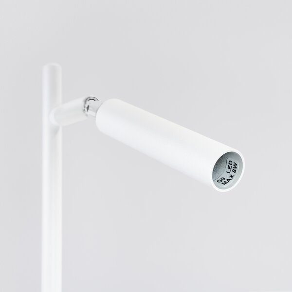 Stolní lampa Pastelo, 1x bílé kovové stínítko