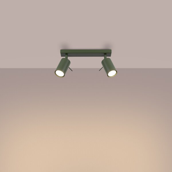 Sollux Lighting Stropní svítidlo RING 2 olivově zelené