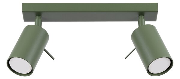 Sollux Lighting Stropní svítidlo RING 2 olivově zelené