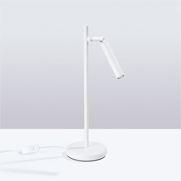 Stolní lampa Pastelo, 1x bílé kovové stínítko