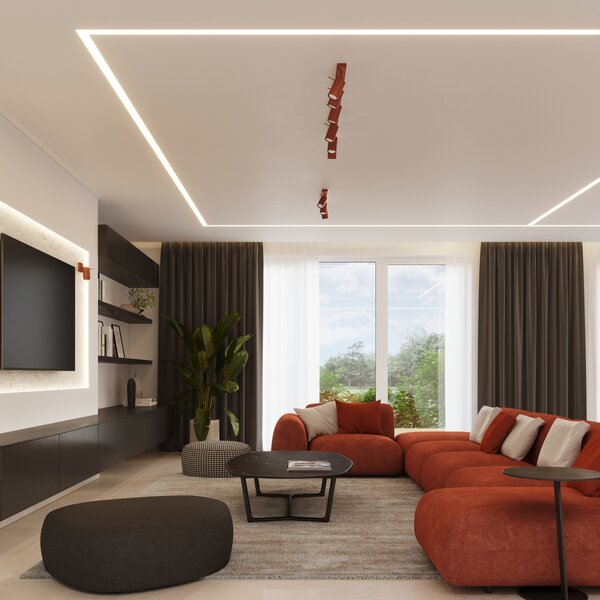 Sollux Lighting Nástěnné svítidlo RING červená ochra