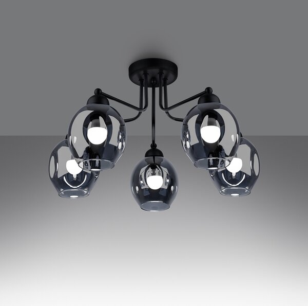 Sollux Lighting Lustr FILLAN 5 černý