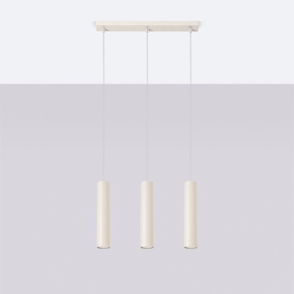 Sollux Lighting Závěsná lampa LAGOS 3L béžová