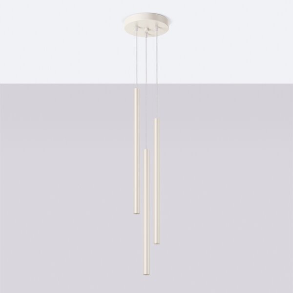 Sollux Lighting Závěsná lampa PASTELO 3P béžová