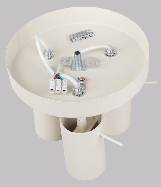 Stropní svítidlo Ring, 3x béžové kovové stínítko, (možnost polohování)