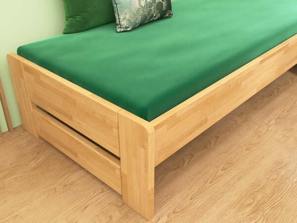 Buková zvýšená postel Bora Odstín moření: Třešeň, Rozměr: 90x200