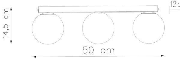 Sollux Lighting Stropní svítidlo YOLI 3 černé