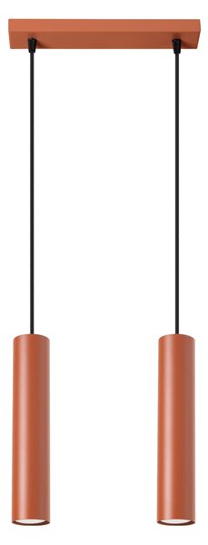Závěsné svítidlo Lagos, 2x oranžové kovové stínítko