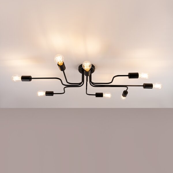 Sollux Lighting Lustr VECTOR 8 černý