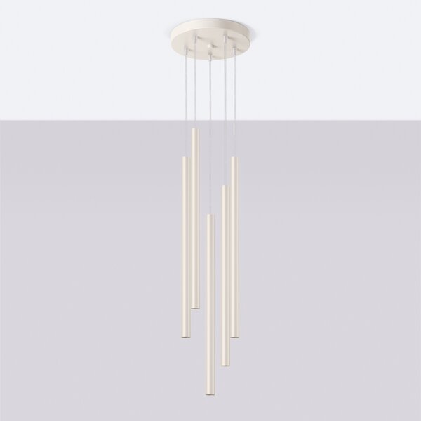 Sollux Lighting Závěsná lampa PASTELO 5P béžová