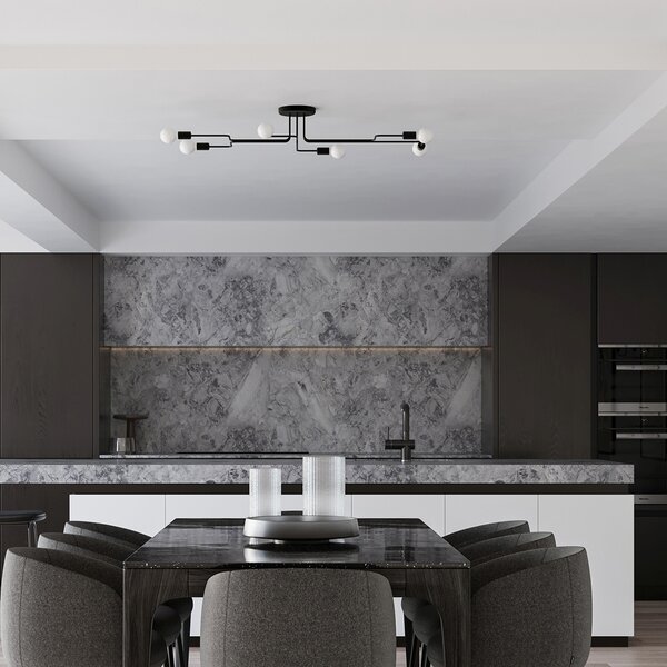 Sollux Lighting Lustr VECTOR 6 černý