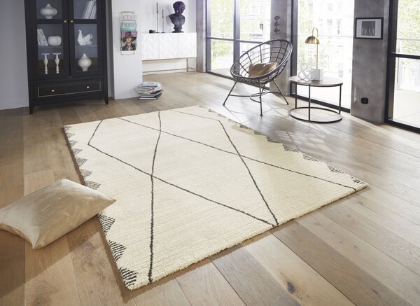 ELLE Decoration, AKCE: 80x150 cm Kusový koberec Glow 103665 Cream/Grey z kolekce Elle, bílá, ložnice