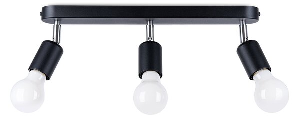 Sollux Lighting Stropní svítidlo FORNES 3 černé