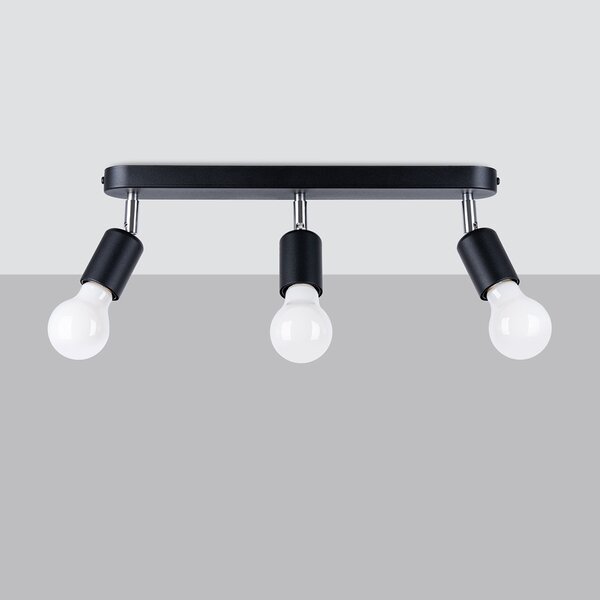 Sollux Lighting Stropní svítidlo FORNES 3 černé