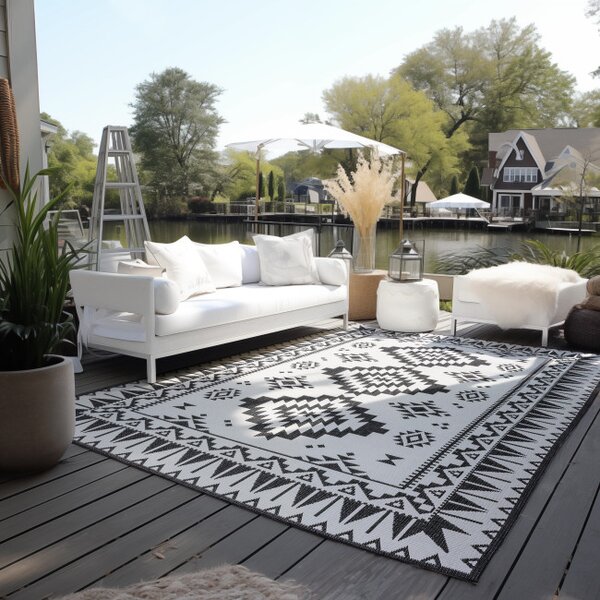 Oboustranný koberec Elle Decoration GEMINI Dynamic černý