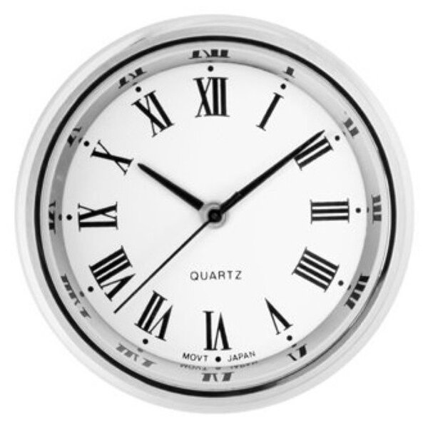 MPM Vestavné hodiny 35 mm - stříbrné, římské číslice 550/4173-13 E22.4794.006895