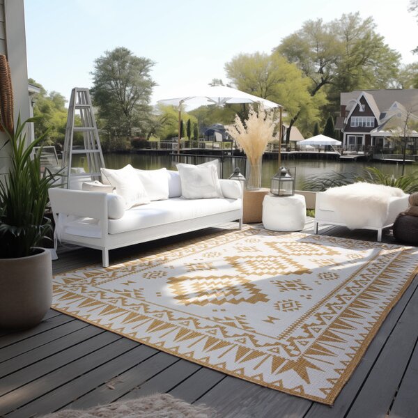Oboustranný koberec Elle Decoration GEMINI Dynamic ochre