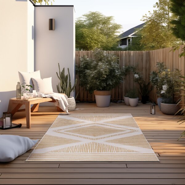 Oboustranný koberec Elle Decoration GEMINI Rhombus ochre