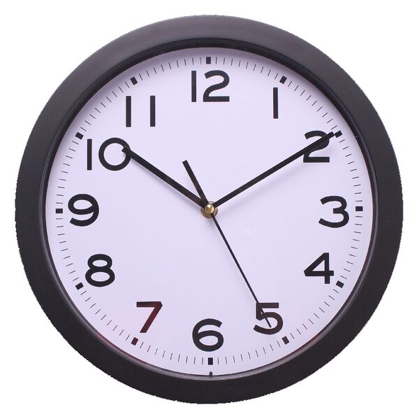 Nástěnné hodiny BAZO bílá/černá Ø 30,5 cm Mybesthome