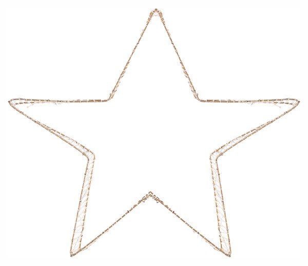 Sada 2 vánočních dekorací LED ITALLA 30/38 cm Hvězda Zlatá