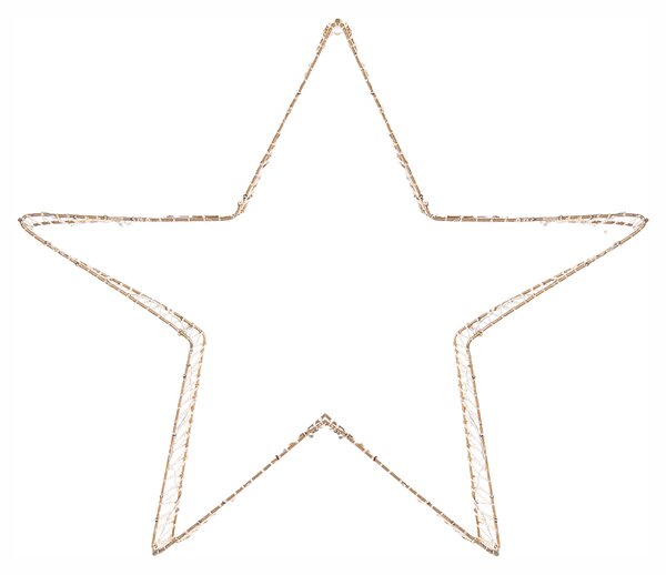 Sada 2 vánočních dekorací LED ITALLA 30/38 cm Hvězda Zlatá
