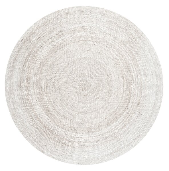 Hanse Home, Kusový koberec Jute Braided 106321 White kruh, 100x100 (průměr) kruh, bílá, chodba / předsíň