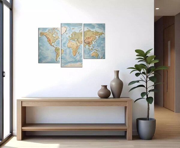Obraz na plátně Mapa světa