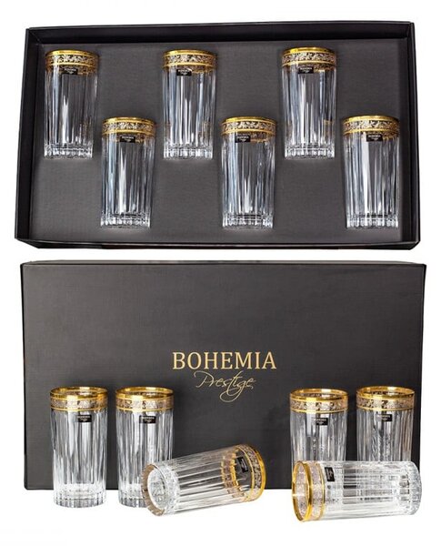 BOHEMIA PRESTIGE DORATO SKLENICE 440ML SADA 6 KS