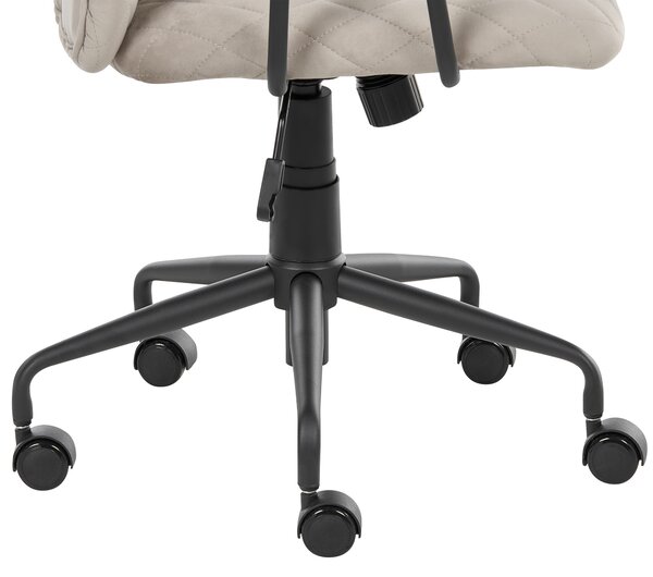 Kancelářská židle VELATE Umělý samet Taupe
