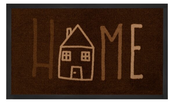 Hanse Home Collection koberce Protiskluzová rohožka Printy 103799 Brown Creme - 45x75 cm