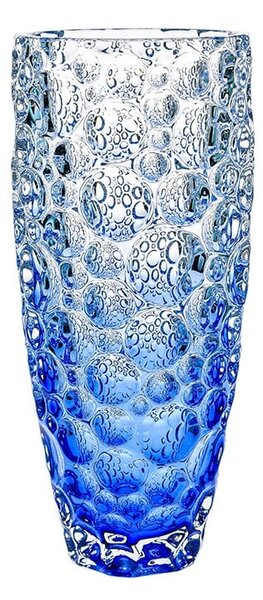 KŘISTÁLOVÁ VÁZA BOHEMIA JIHLAVA LISBOA OMBRE BLUE 350MM