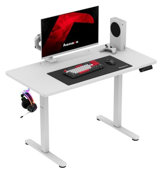Elektrický výškově nastavitelný herní stůl Hero 8.1 bílý