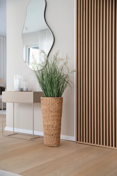 Květináč CLASSIC ROUND, vodní hyacint, výška 60 cm, natur