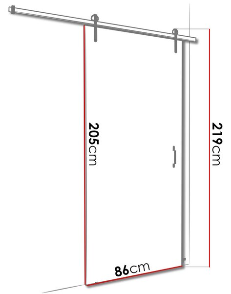 Posuvné interiérové dveře XAVIER 2 - 80 cm, černé / jasan tmavý