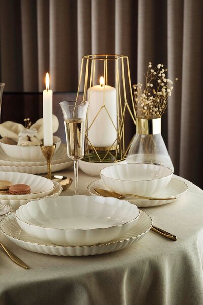 ASIR Porcelánová jídelní souprava LOTUS MINI 27 ks zlatá