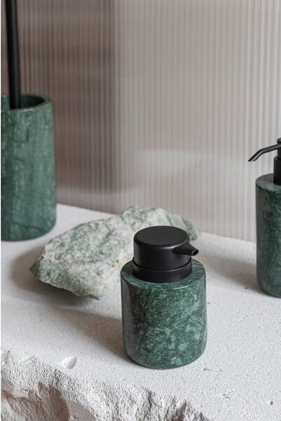 Tmavě zelený mramorový dávkovač mýdla 200 ml Marble – Mette Ditmer Denmark