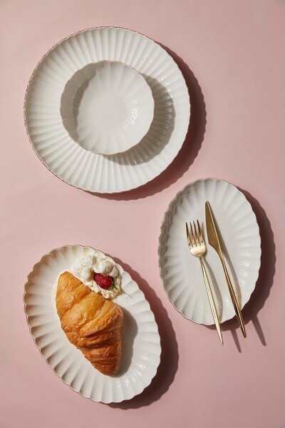 ASIR Porcelánová jídelní souprava LOTUS MINI 27 ks zlatá