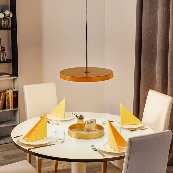 Závěsná svítidlo UMAGE, Asteria medium, stmívatelné, Žlutá, Obývací pokoj, Kov, Design