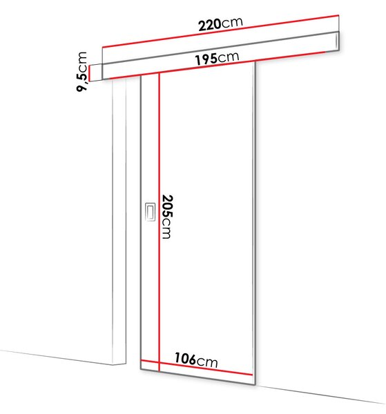 Posuvné interiérové dveře SANITA 1 - 100 cm, dub zlatý
