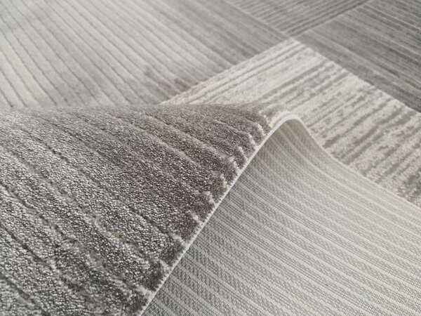 Berfin Dywany, Kusový koberec Vals 8002 Grey, 200x290, šedá, obývací pokoj