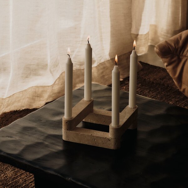 FERM LIVING Modulární svícen Newel, Travertine