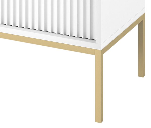 - Konferenční stolek UMAG - zlatý / bílý