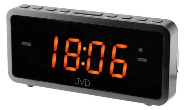 JVD Digitální budík do sítě s oranžovými LED svítícími čísly a vibracemi JVD SB701.1 (s vibracemi)