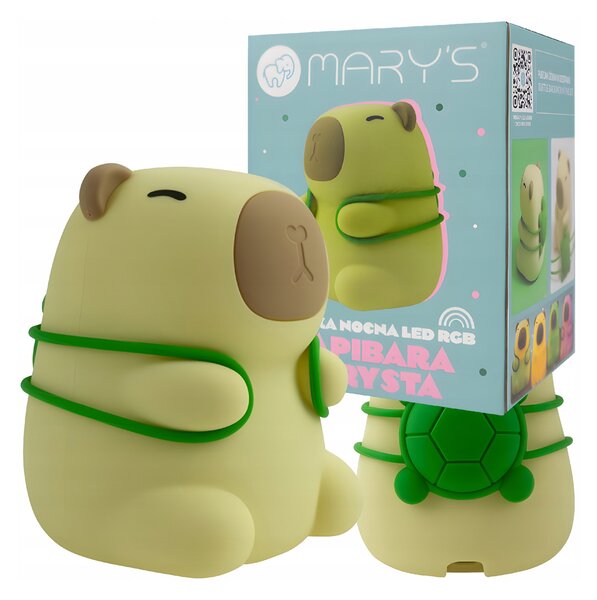 RGB LED noční světlo dobíjecí pro děti capybara 3000k
