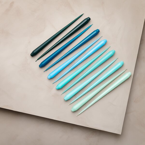 Ester & Erik Set svíček Taper - Cool Mint Výška: 22 cm