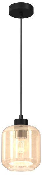 Závěsné svítidlo Sombra, 1x medové skleněné stínítko, b