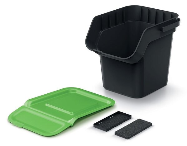 Prosperplast Sada 3 odpadkových košů KADDI s filtrem 3 x 20 L černá
