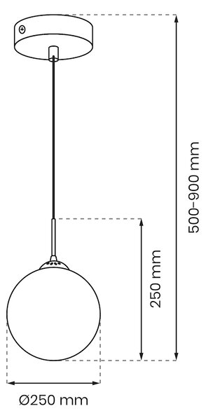 Závesné svietidlo Reflex, 1x grafitové sklenené tienidlo, (fi 25cm), b/g
