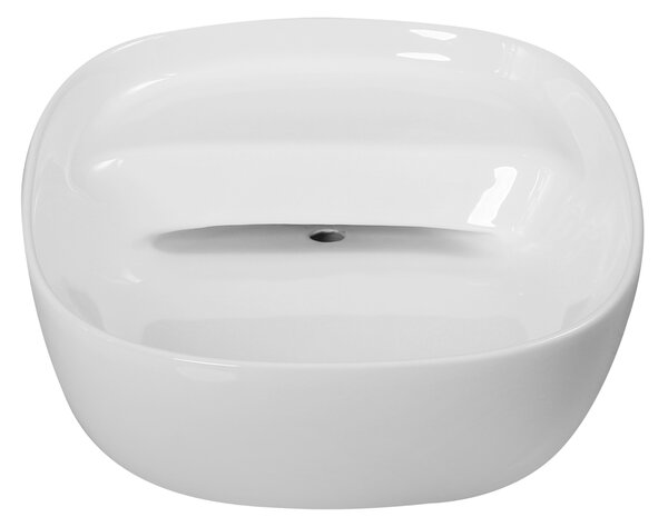 Invena Elara, umyvadlo na desku 460x370x135 mm, bílá lesklá, INV-CE-03-P46-Y